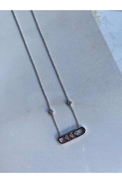 Niceboutique Ms Stone Detailed Steel Necklace
