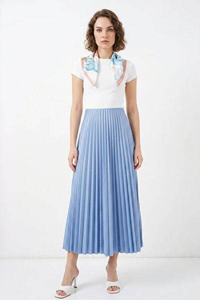 buğrahayalin Women's Pleated Blue Skirt