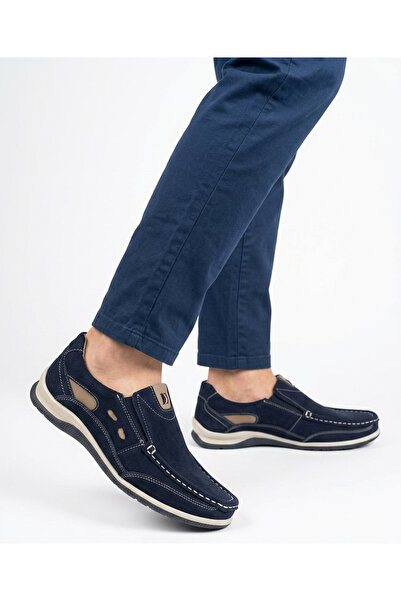 Slope 62001 Black Nubuck Men's Daily Internal and External Genuine Leather Sh...