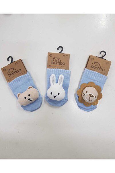 Baby by Bumbo aksesuarlı 3lü kaydırmaz tabanlı bebek çorap