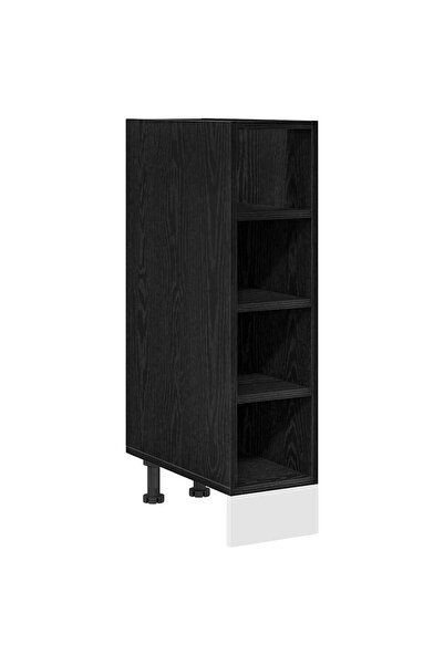 vidaxl Kitchen Base Color Black Oak Composite Wood