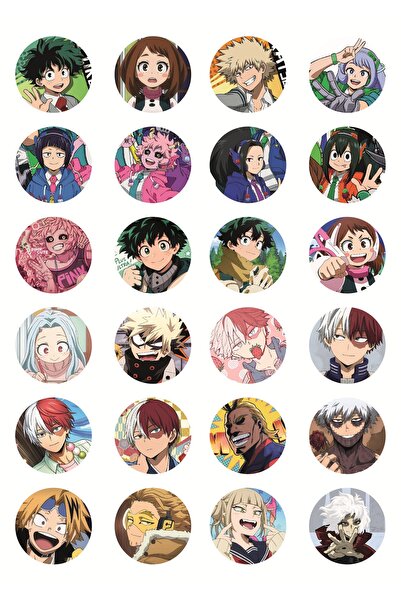 nihonwosekai Σετ αυτοκόλλητων anime MHA My Hero Academia 24 ΤΕΜ. Η Ακαδημία τ...