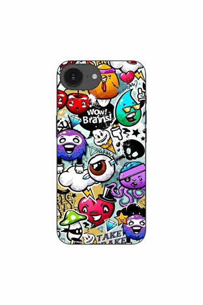 OEM Husa compatibila cu Apple iPhone 16e Silicon Gel Tpu Model Pop Art Graffiti