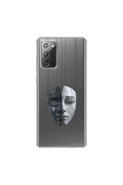 PPKin Samsung Galaxy Note 20 Compatible Aesthetic Face 7 Design Transparent Case
