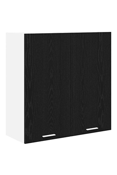 vidaxl Wall cabinet Black Oak 80 x 31 x 80 cm Composite wood