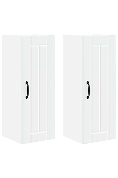 vidaxl Dulap de bucătărie 2 pcs Alb 30 x 31 x 80 cm Lemn compozit