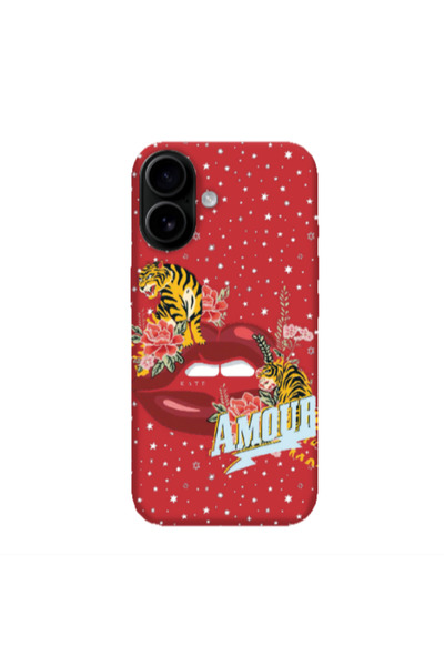 Other Apple Iphone 16 plus Amour Red Colored Silicone TPU Θήκη