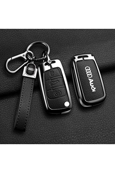 keymatik Audi A1 A3 A4 A6 Q Serisi 3 buton Sustalı Anahtar Kılıfı Premium