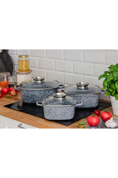 La Roma Scent Your Story EDENBERG SET CRATITE PATRATE ALUMINIU GRANIT CU CAPA...