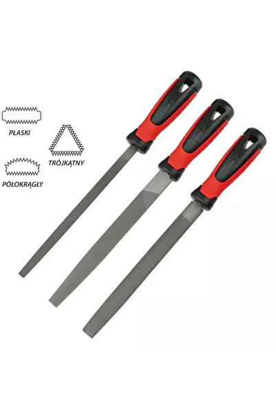 DEDRA EXIM Metal file Top Bottom Set 200mm, 3 pcs.