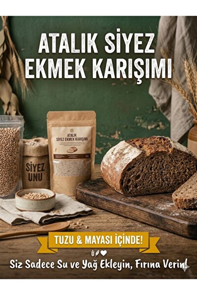 Diyet Glutensiz Atalık Siyez Ekmeği Karışımı 500 G (Gluten İçerir)