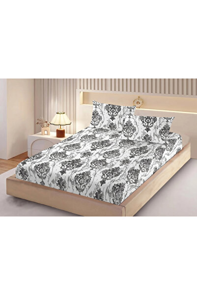 NufJoy Set cearceaf de pat cu elastic 180x200x25 cm si 2 fete perna 50x70 cm ...