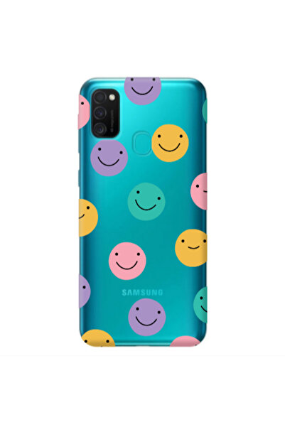Other Samsung M21 Colorful smiles Transparent Silicone TPU Θήκη