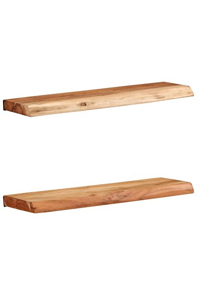 vidaxl Wall shelves 2 pcs 60x20x3.5 cm Solid acacia wood