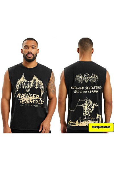 sensobel Avenged Sevenfold Yıkamalı Kolsuz Tişört