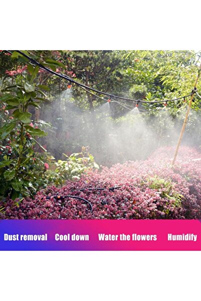 Munico 10M Nozullar Su Yağmurlama Bahçe Püskürtücüler Sis Soğutma Sistemi Spr...