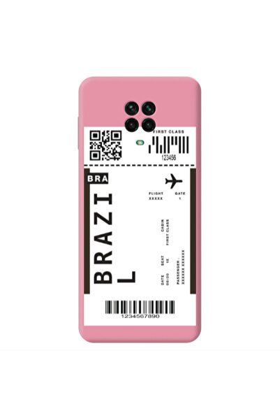 Other Xiaomi Redmi Note 9 Pro Brazil BRA Pink Colored Silicone TPU Θήκη