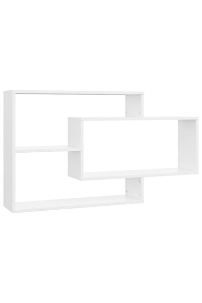 vidaxl Rafturi de perete, alb, 104x20x58,5 cm, lemn prelucrat