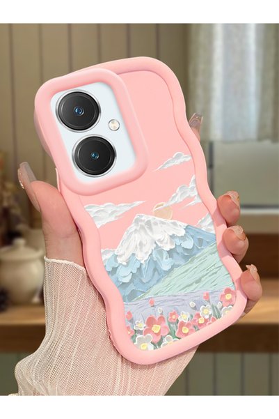 Hontinga Vivo Y27 Compatible Case Camera Protector Pink Silicone Couple Phone...