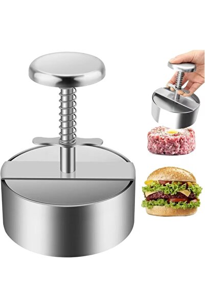 That One Stainless Steel Hamburger Patty Maker (10 cm), Burger Press Mould fo...