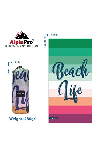 ALPINPRO Πετσέτα μικροϊνών DryFast Paint (XL) 80 x 160 Beach Life Alpin