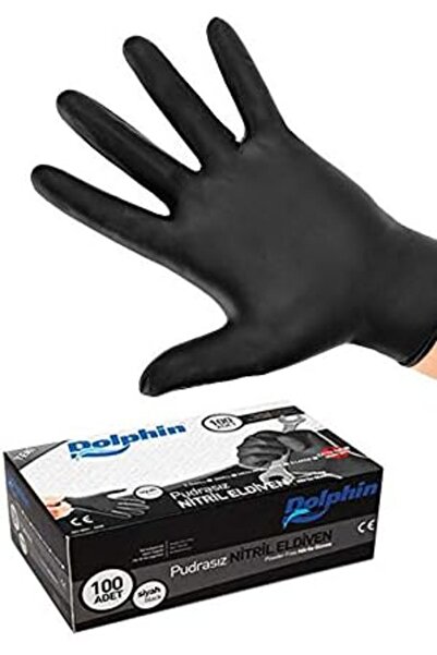 Yıldızan Terra Organic Disposable Market Black Nitrile Gloves Powder-Free Ext...