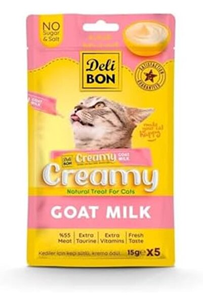 Yıldızan Terra Organik Delibon Creamy Treat Food with Goat Milk 15Gr 5 Pack T...