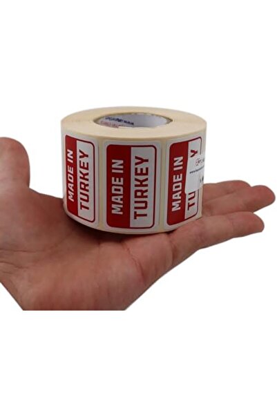 Yıldızan Terra Organik Made in Turkey Label, 50mm X 30mm Size, 1000 Pieces, 4...