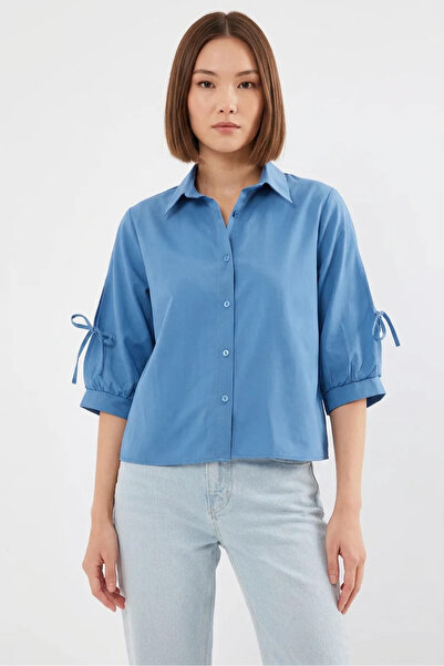 buğrahayalin Women's Cotton Indigo Shirt