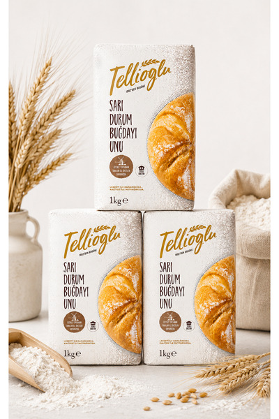 tellioğlu Sarı Buğday(Sarı Sert)Unu 3x1 kg