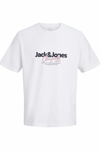 Jack & Jones JORCASSIS Erkek Tişört Bisiklet Yaka Kısa Kollu Rahat Günlük