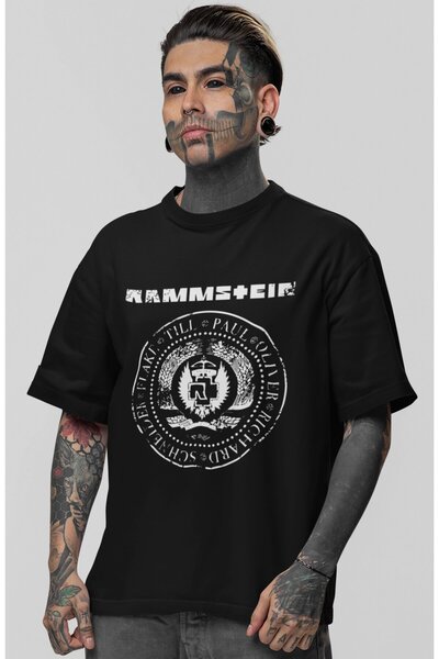 SEVBANO Rammstein rok metal muzički bend, unisex majica sa širokim krojem i p...