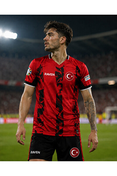 The RAVEN PREMİUM TÜRKİYE SERİSİ FUTBOL FORMASI TAKIM KIRMIZI UNİSEX 2 PARÇA ...