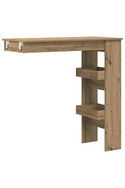 vidaxl Masă bar perete Stejar artizanal 102x45x103,5 cm lemn compozit
