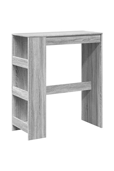 vidaxl Masă bar cu rafturi, gri sonoma, 90x40x103,5 cm, lemn prelucrat