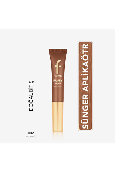Flormar Puffy Liquid Aydınlık Bitişli Sünger Aplikatörlü Likit Kontür - 002 H...