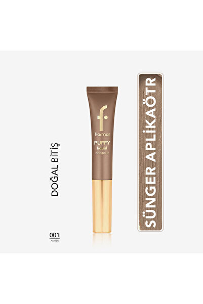 Flormar Puffy Aydınlık Bitişli Sünger Aplikatörlü Likit Kontür No: 01 Amber