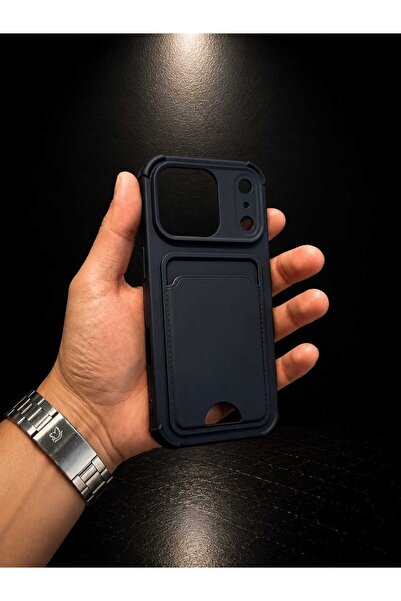 apple iphone 17 promax kılıf siyah kartlıklı