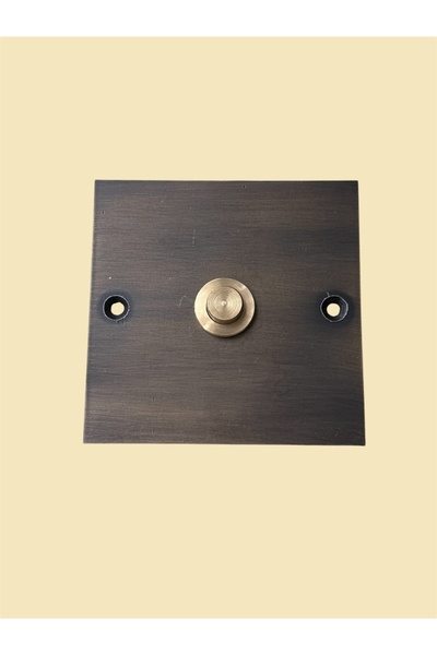 ÖZDEN BRONZ Kare Eskitme Zil Butonu 9 cm x 9 cm