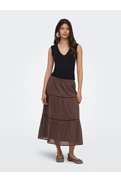 ONLY UZUN ETEK %100 PAMUK 15372413 ONLISABELLA LONG SKIRT WVN