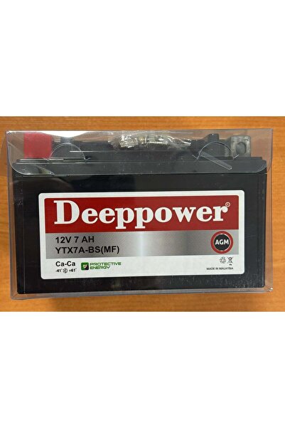 DEEPPOWER 12 VOLT 7 AMPER MOTOSİKLET AKÜSÜ-ÖLÇÜLER 152*88*94 mm-2,5 kg-YTX7A-...