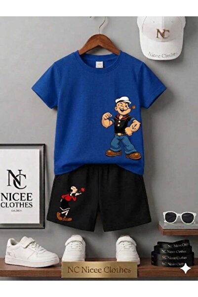 NC Nicee Clothes Tricou și pantaloni scurți de vară pentru copii, unisex (imp...