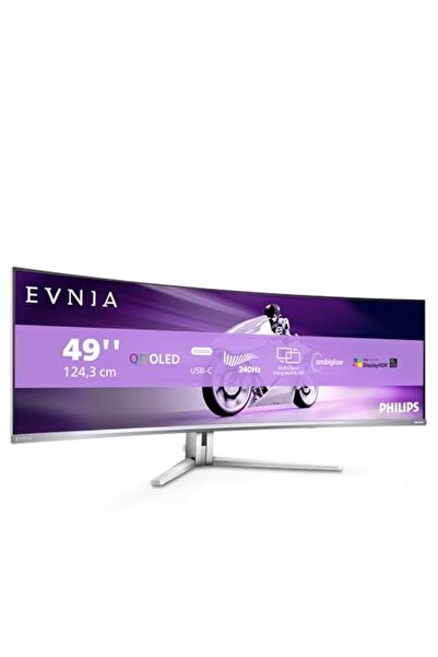 Philips Evnia 49M2C8900AM - 49 inç DQHD OLED Kavisli Oyun Monitörü, 240 Hertz...