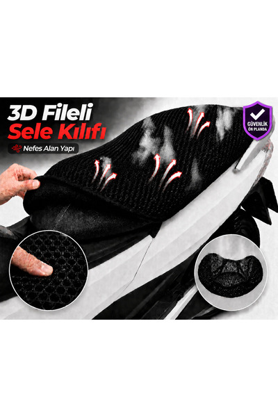 Vi Caro Husa scaun motocicletei Kuba Arome 125 Pro Husa scaun cu plasa 3D Pro...