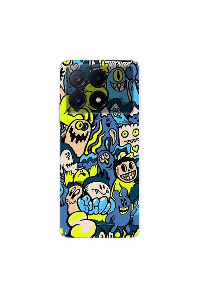 PPKin حافظة شفافة متوافقة مع Poco X6 Pro بتصميم Graffiti 11