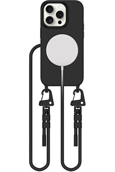 Tech-Protect Magnecklace Πίσω Κάλυμμα Σιλικόνης Μαύρο (iPhone 14 Pro)