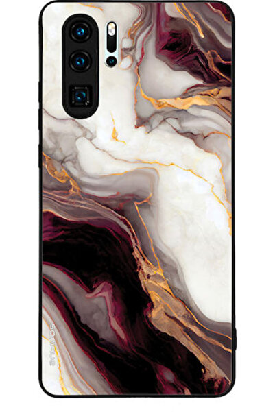 Other Θήκη Sonique Σειράς Marble για Huawei P30 Pro Μπορντό