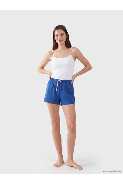 LC Waikiki Pantaloni scurți de pijama de damă cu model, pachet de 2