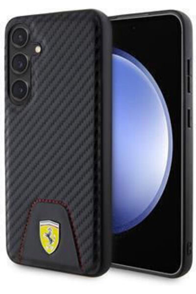 Ferrari Θήκη Πλάτης Συνθετικό Δέρμα / Δέρμα Μαύρο (Galaxy S24+) Κωδικός: FEHC...