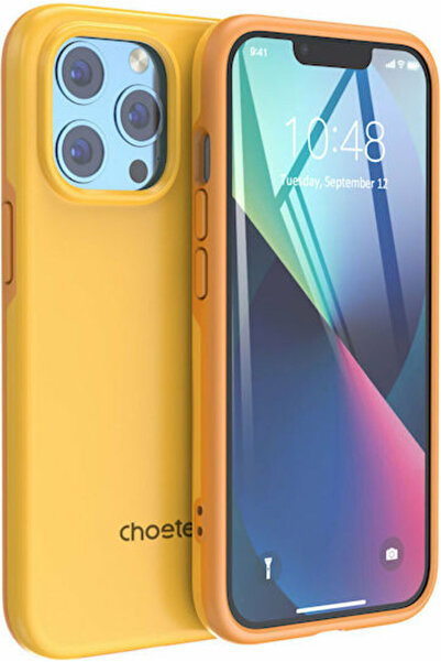CHOETECH MFM Αντικραδασμικό Πλαστικό Σετ Πίσω Καλύμματος με Γυαλί Πορτοκαλί (...